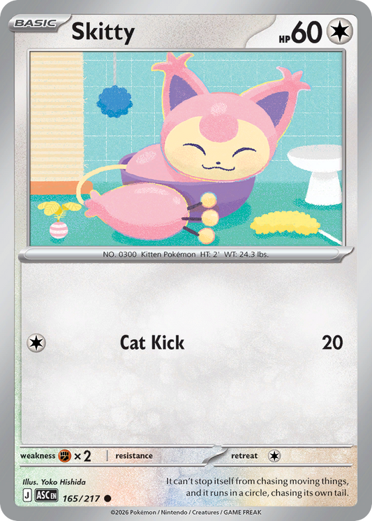 Skitty (Energy Symbol Pattern) - 165/217 - Reverse Holofoil - NM - Common - Ascended Heroes