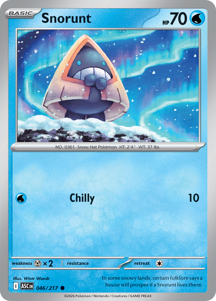 Snorunt (Love Ball) - 46/217 - Reverse Holofoil - NM - Common - Ascended Heroes