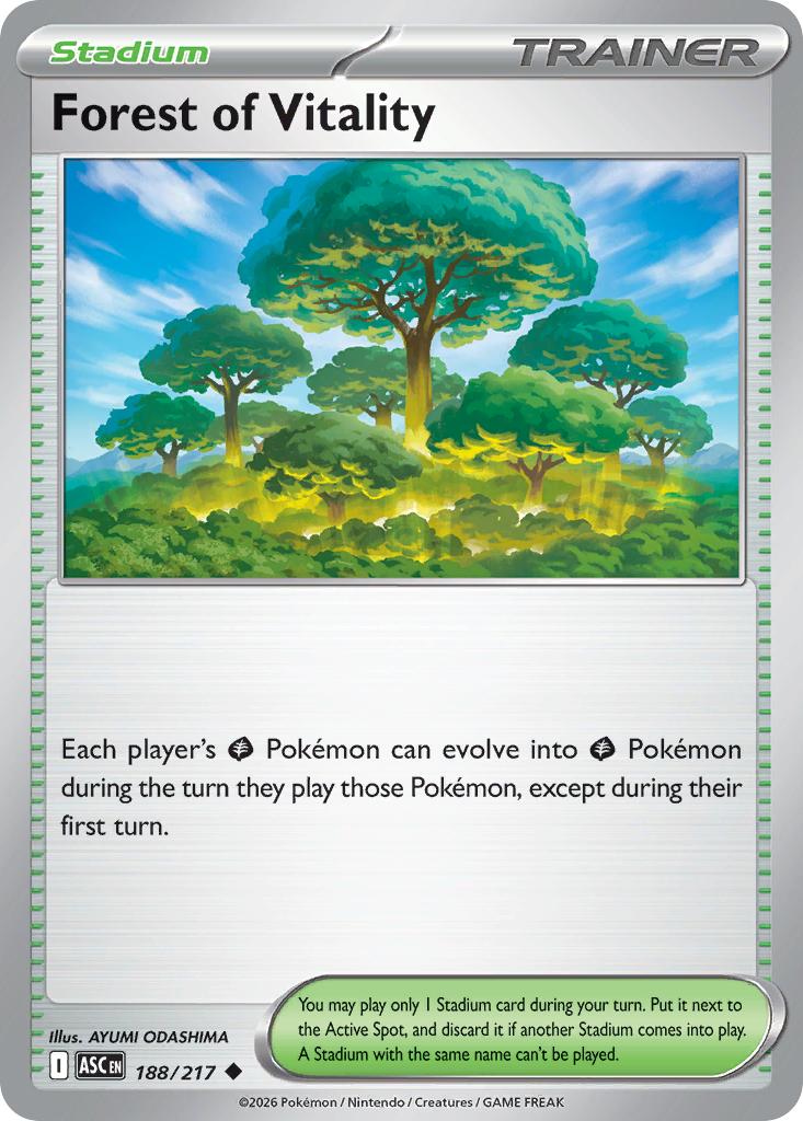 Forest of Vitality - 188/217 - Reverse Holofoil - NM - Uncommon - Ascended Heroes
