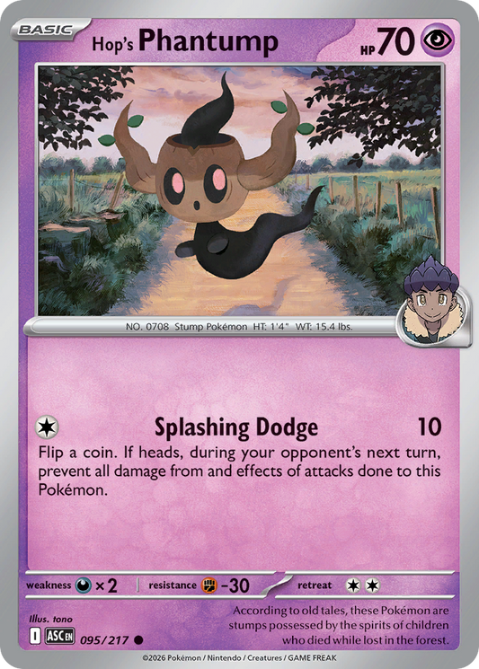 Hop's Phantump - 95/217 - Normal - NM - Common - Ascended Heroes