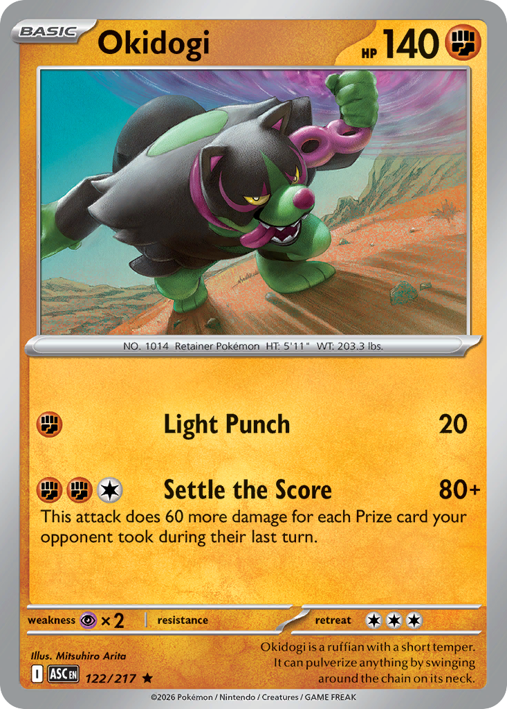 Okidogi (Friend Ball) - 122/217 - Reverse Holofoil - NM - Rare - Ascended Heroes