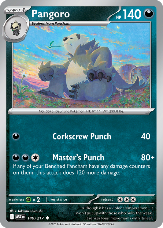 Pangoro - 140/217 - Normal - NM - Uncommon - Ascended Heroes
