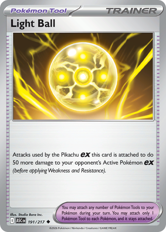Light Ball - 191/217 - Reverse Holofoil - NM - Uncommon - Ascended Heroes