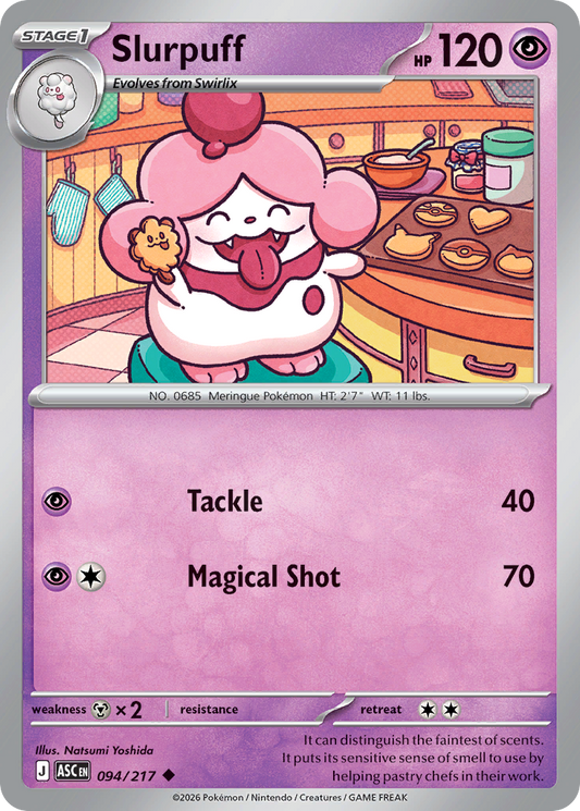 Slurpuff (Love Ball) - 94/217 - Reverse Holofoil - NM - Uncommon - Ascended Heroes