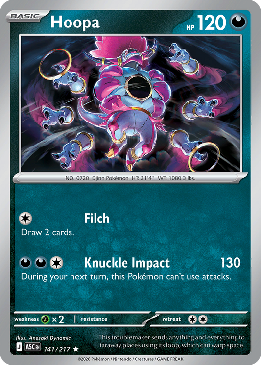 Hoopa - 141/217 - Holofoil - NM - Rare - Ascended Heroes