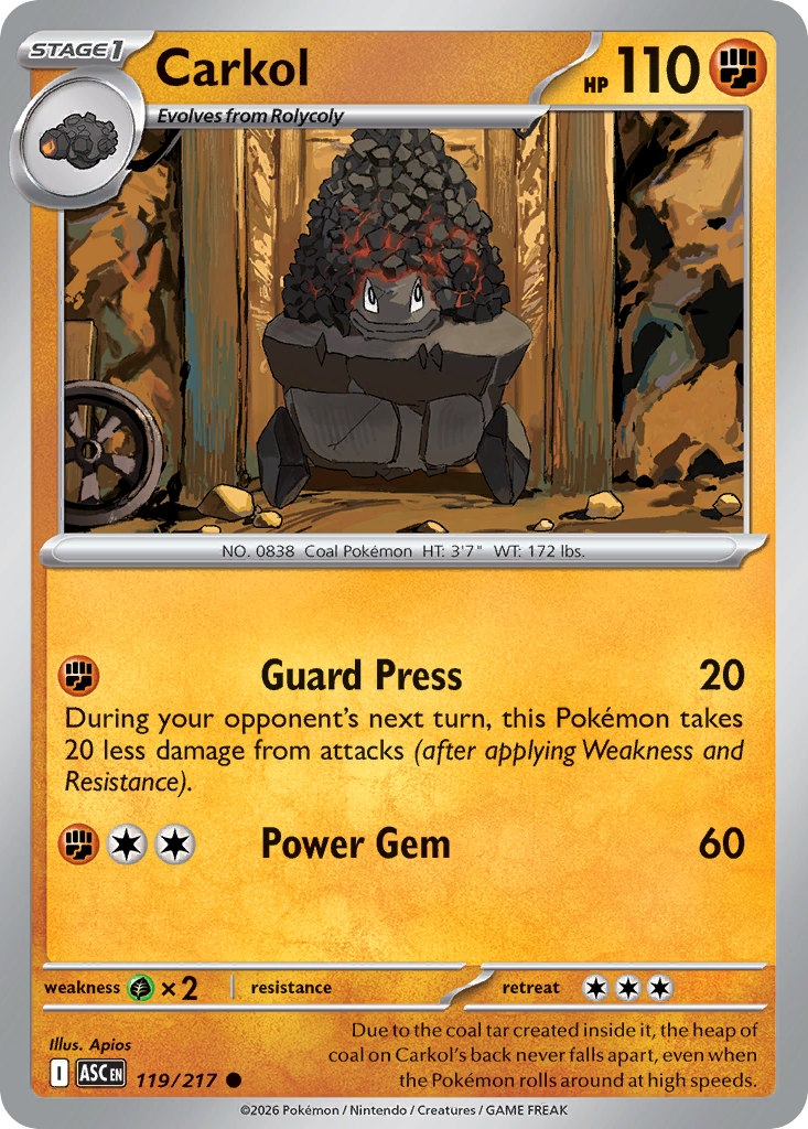 Carkol - 119/217 - Normal - NM - Common - Ascended Heroes