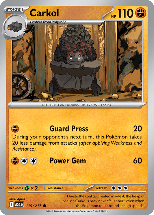 Carkol - 119/217 - Normal - NM - Common - Ascended Heroes