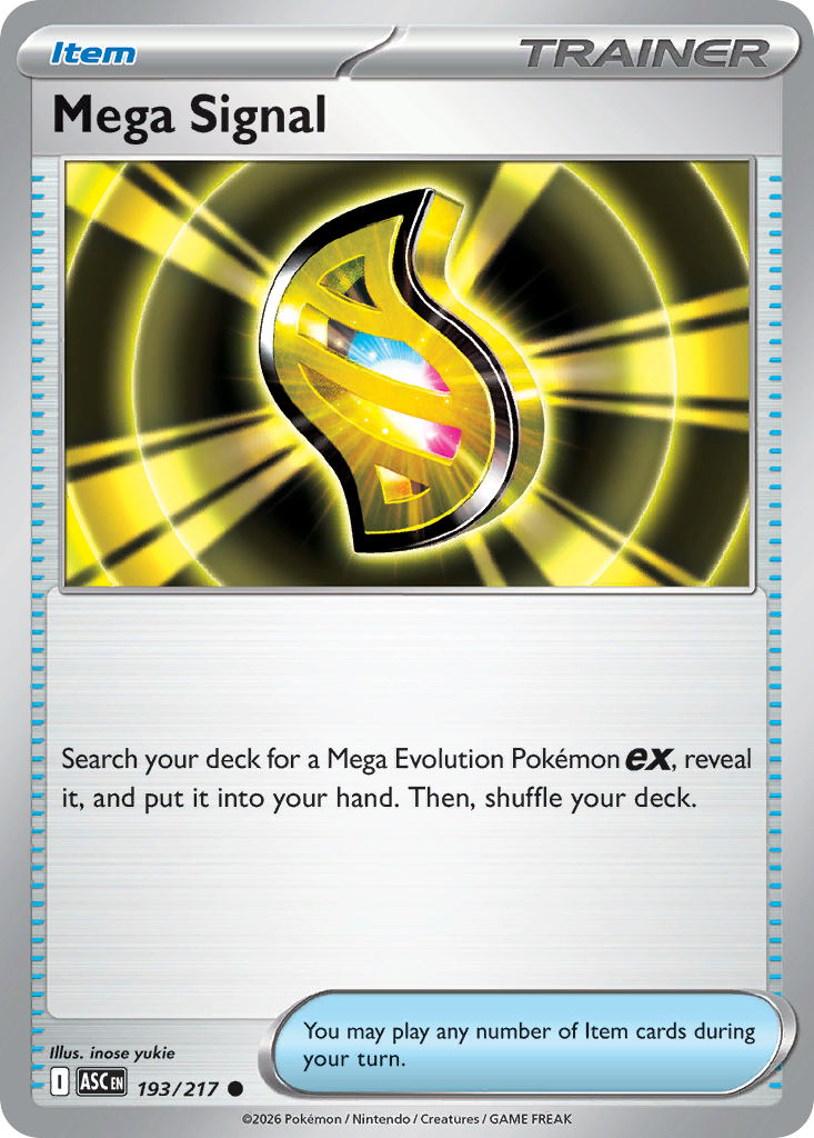 Mega Signal - 193/217 - Reverse Holofoil - NM - Common - Ascended Heroes