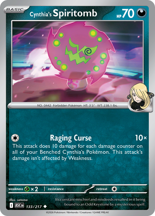 Cynthia's Spiritomb (Energy Symbol Pattern) - 133/217 - Reverse Holofoil - NM - Uncommon - Ascended Heroes