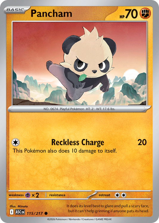 Pancham - 115/217 - Normal - NM - Common - Ascended Heroes