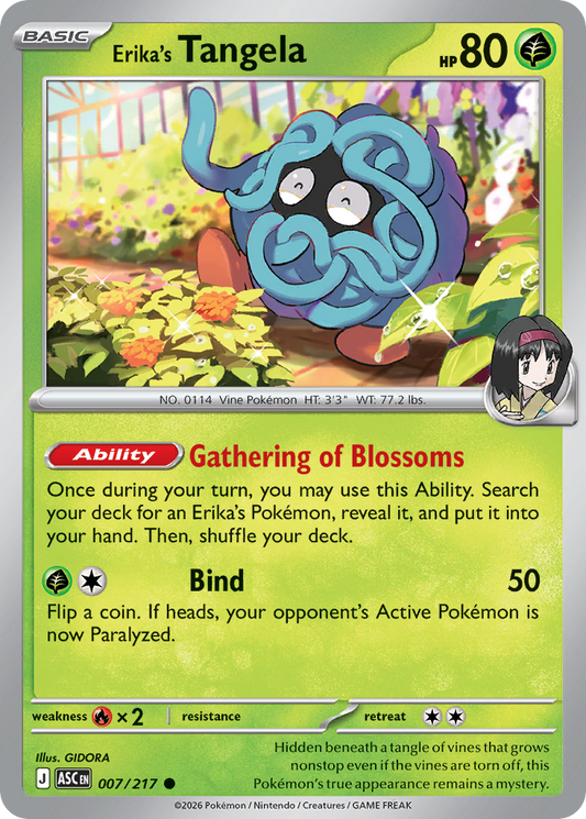 Erika's Tangela - 7/217 - Normal - NM - Common - Ascended Heroes