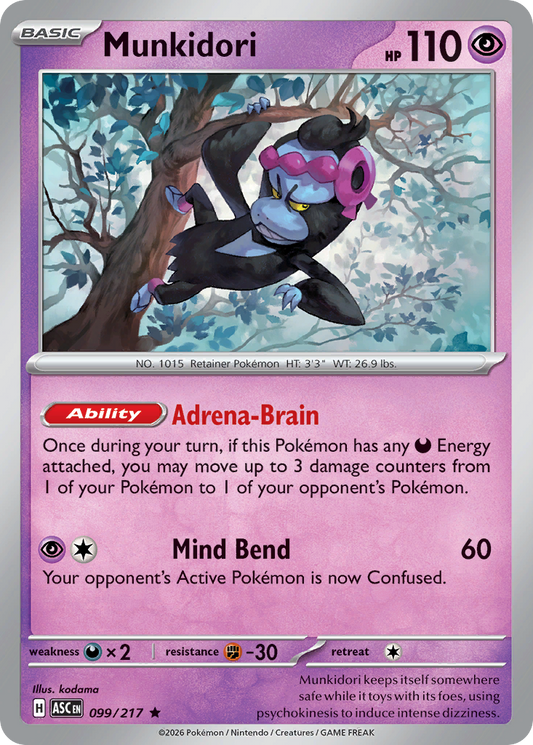 Munkidori - 99/217 - Holofoil - NM - Rare - Ascended Heroes