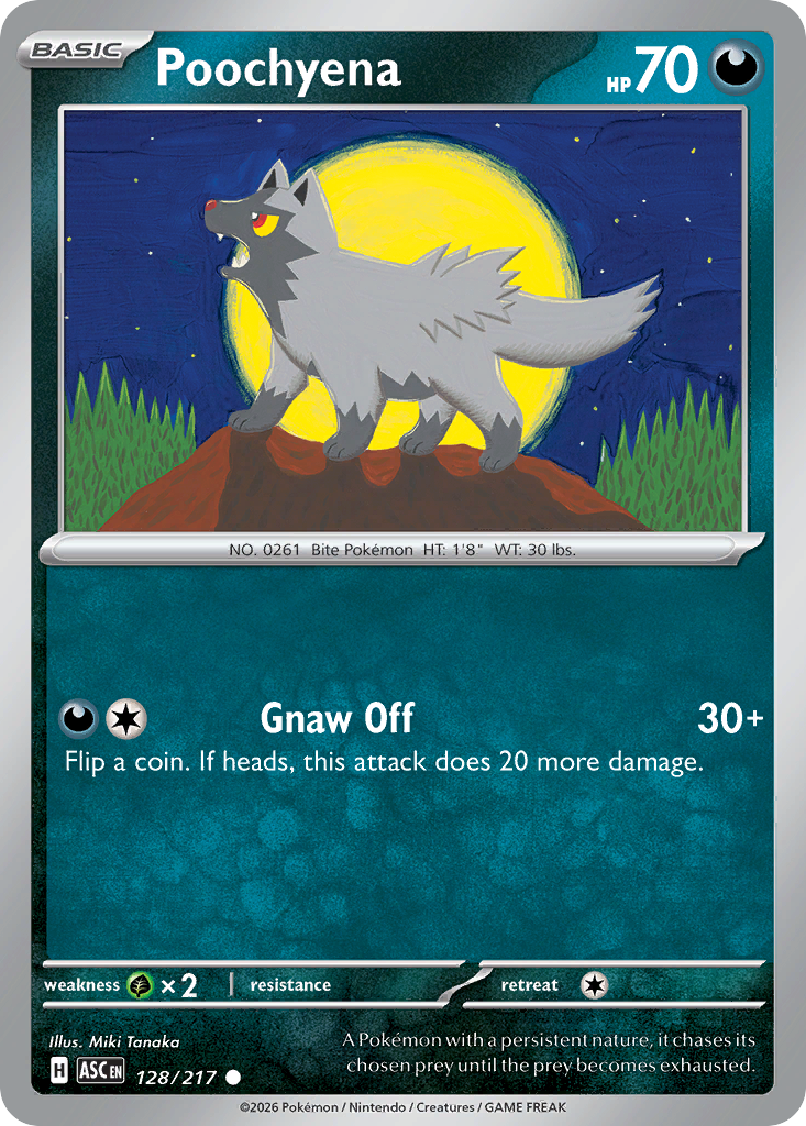 Poochyena (Energy Symbol Pattern) - 128/217 - Reverse Holofoil - NM - Common - Ascended Heroes