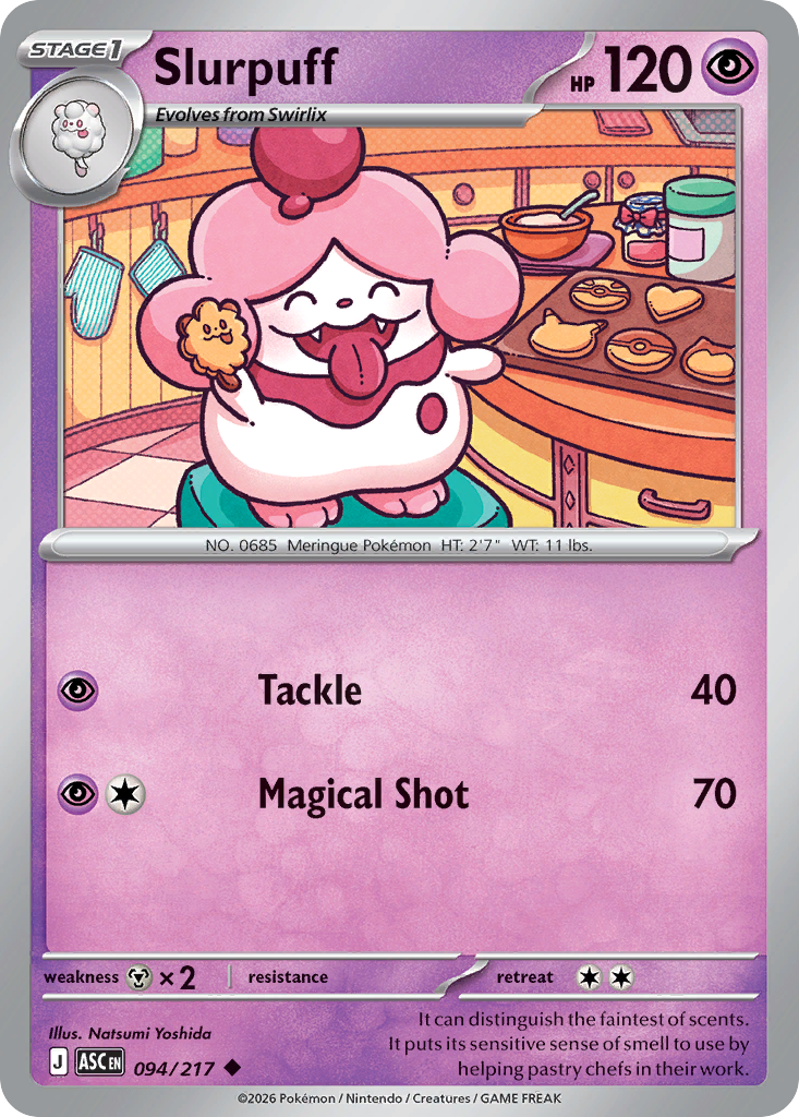 Slurpuff - 94/217 - Normal - NM - Uncommon - Ascended Heroes
