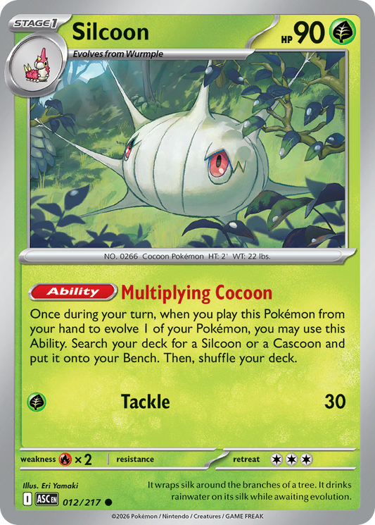 Silcoon - 12/217 - Normal - NM - Common - Ascended Heroes