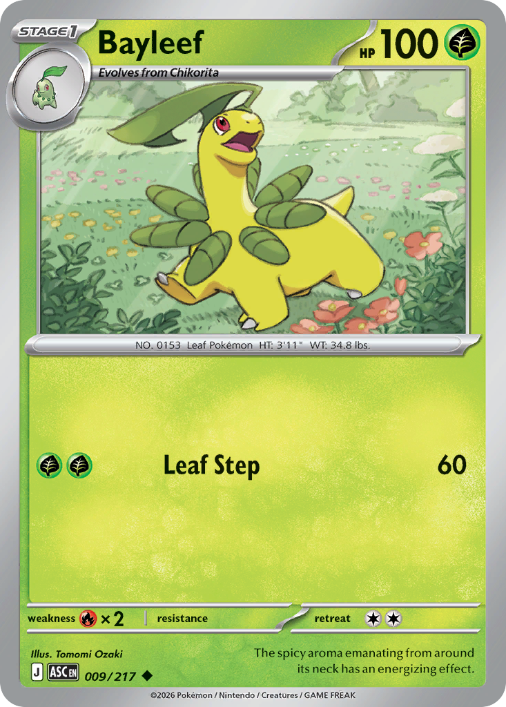 Bayleef - 9/217 - Normal - NM - Uncommon - Ascended Heroes
