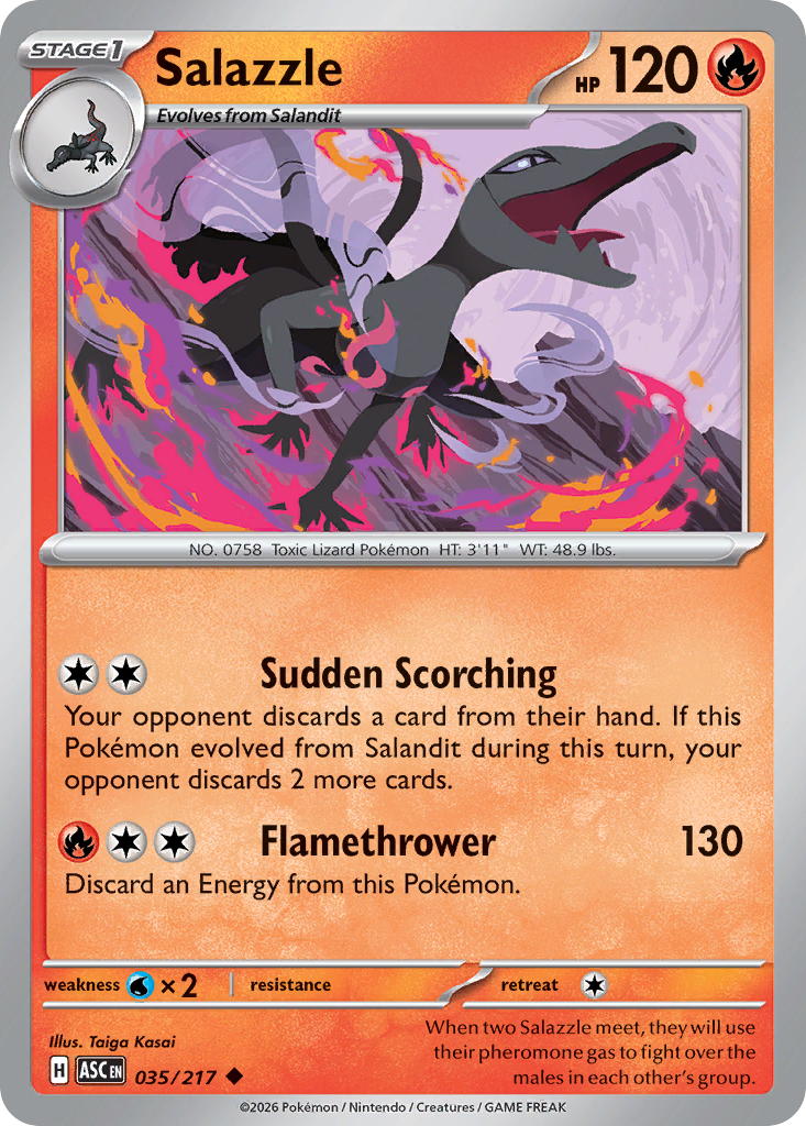 Salazzle (Quick Ball) - 35/217 - Reverse Holofoil - NM - Uncommon - Ascended Heroes
