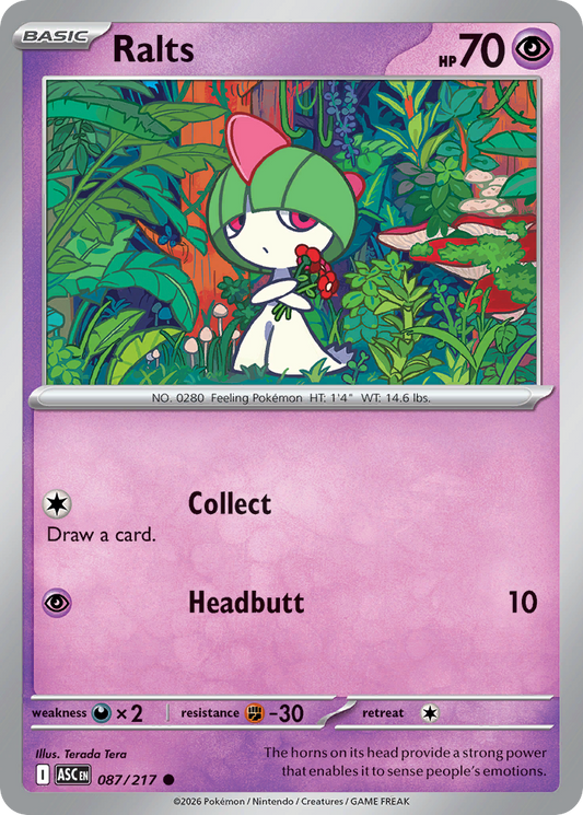 Ralts - 87/217 - Normal - NM - Common - Ascended Heroes
