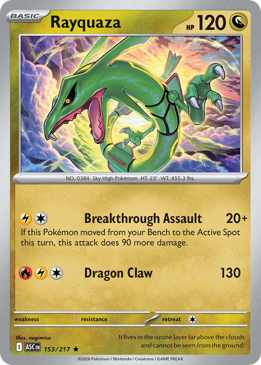 Rayquaza - 153/217 - Holofoil - NM - Rare - Ascended Heroes