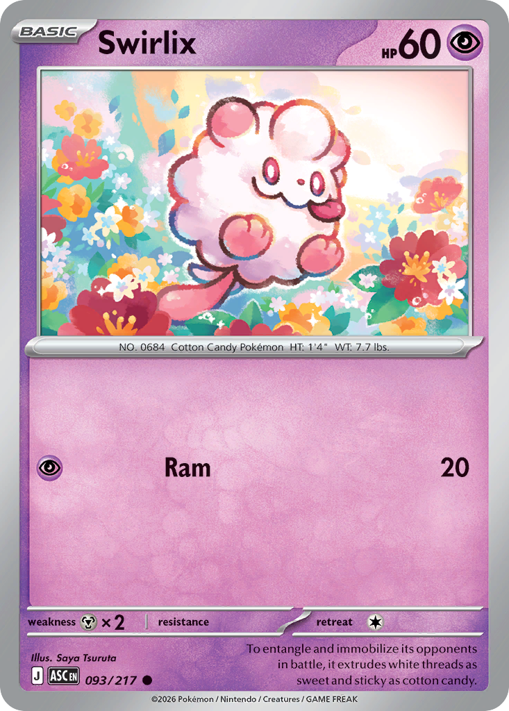 Swirlix - 93/217 - Normal - NM - Common - Ascended Heroes