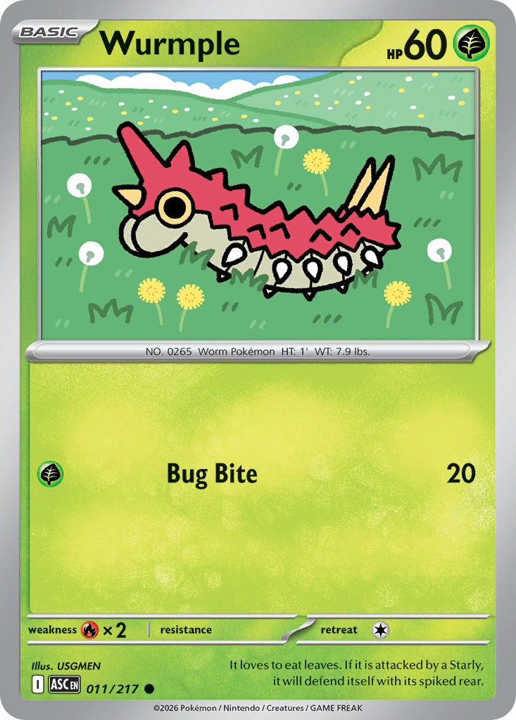 Wurmple - 11/217 - Normal - NM - Common - Ascended Heroes