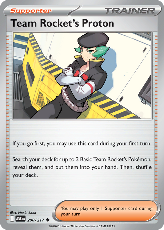 Team Rocket's Proton - 208/217 - Normal - NM - Uncommon - Ascended Heroes