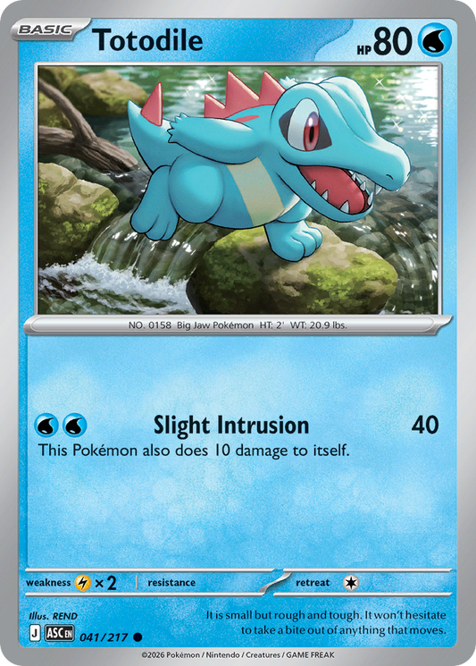 Totodile (Friend Ball) - 41/217 - Reverse Holofoil - NM - Common - Ascended Heroes