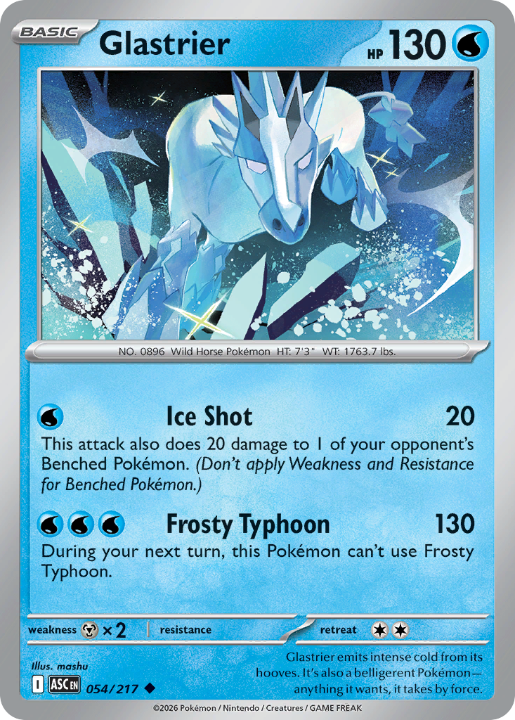 Glastrier (Energy Symbol Pattern) - 54/217 - Reverse Holofoil - NM - Uncommon - Ascended Heroes