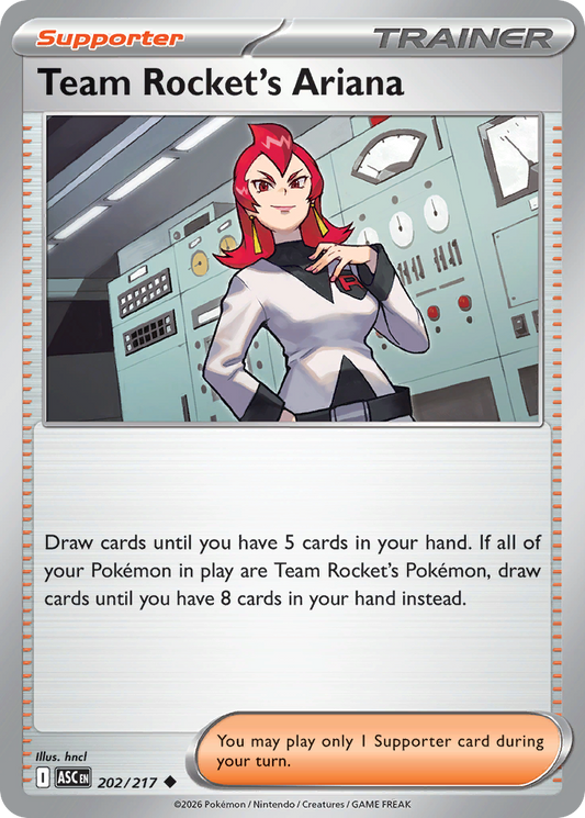Team Rocket's Ariana - 202/217 - Normal - NM - Uncommon - Ascended Heroes