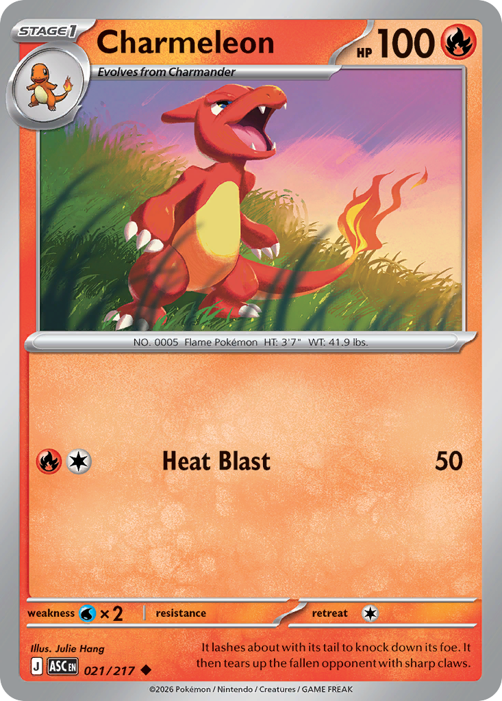 Charmeleon - 21/217 - Normal - NM - Uncommon - Ascended Heroes