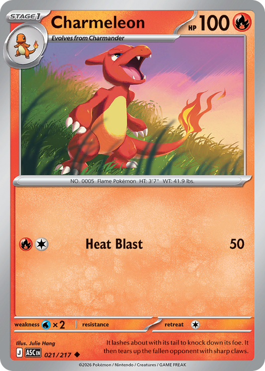 Charmeleon - 21/217 - Normal - NM - Uncommon - Ascended Heroes
