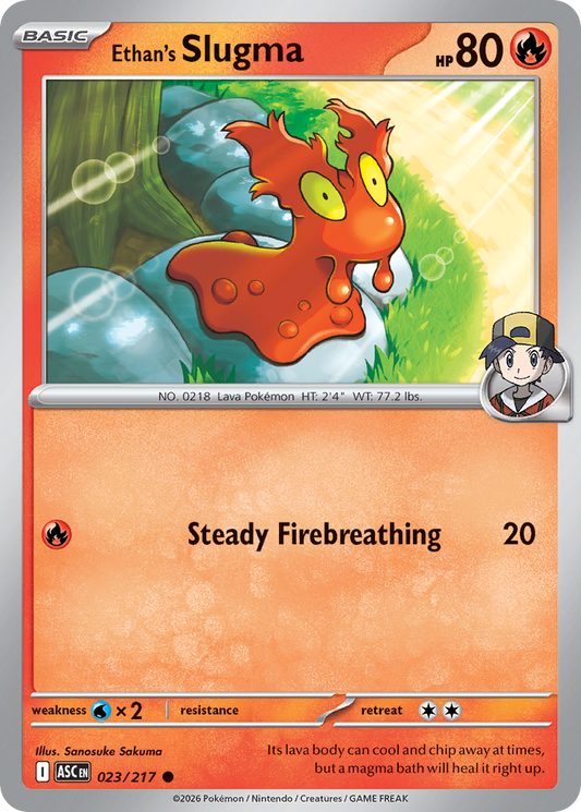 Ethan's Slugma - 23/217 - Normal - NM - Common - Ascended Heroes